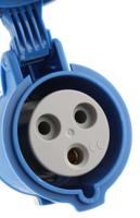 5-552-14 Legrand, P17 Tempra Pro IP44 Blue Cable Mount 2P + E Industrial Power Socket, Rated At 32A, 230 V