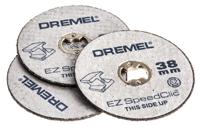 sc456b Dremel Aluminium Oxide Cutting Disc, 38mm x 1.12mm Thick, Very Fine Grade, P60 Grit, 12 in pack