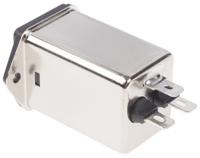 fn9264-2-06 Schaffner 2A, 250 V ac Flange Mount IEC Inlet Filter FN9264-2-06, Faston