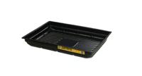 jen28717bl Justrite Polyethylene Drum Tray for Spill Control, 20g Capacity