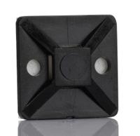 151-28412-mb4a-pa66-bk HellermannTyton Self Adhesive Black Cable Tie Mount 28 mm x 28mm, 5.4mm Max. Cable Tie Width
