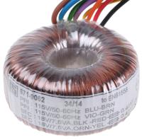 671-9062 RS PRO 115 V ac, 230 V ac, 2 x 18V ac Toroidal Transformer, 15VA 2 Output