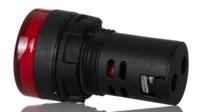 271-7489 RS PRO, Panel Mount Red LED Pilot Light, 22mm Cutout, IP65, Round, 230V ac