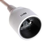 877-1652 RS PRO 3m 1 Socket Type E - French Extension Lead, 230 V ac