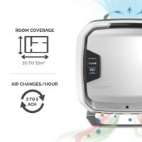 9574001 Fellowes HEPA Air Purifier, 55m², 31 dB, 36 dB, 40 dB, 47 dB, 55 dB