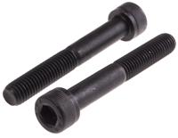 468-0341 RS PRO Black, Self-Colour Steel Hex Socket Cap Screw, DIN 912, M10 x 70mm