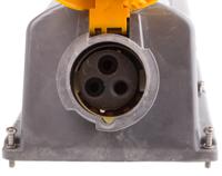 4021670 Scame IP67 Yellow Panel Mount 2P + E Right Angle Industrial Power Socket, Rated At 16A, 110 V