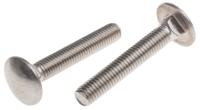 122-4429 Plain Stainless Steel Coach Bolt, M8 x 50mm