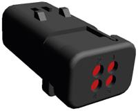 776488-1 TE Connectivity, AMPSEAL 16 Automotive Connector Plug Red Clip Mount 4 Way
