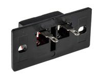 392-677 RS PRO Panel Mount Speaker Terminal Socket, 2 Way, 3ABlack, Quick Connect Termination