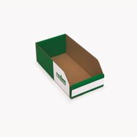 a3015 Kbins Cardboard Recycle Bin, 300mm x 150mm x 100mm, Green, White