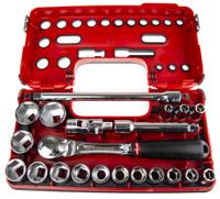 sldbox1pb Facom 21-Piece Metric 1/2 in Standard Socket Set with Ratchet, 6 point