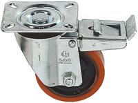 23609-fr LAG Braked Swivel Castor Wheel, 300kg Capacity, 125mm Wheel