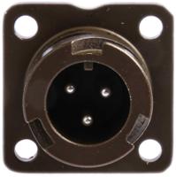 97b-3100a-10sl-3p Amphenol Limited, 97B, Brass 3 Way Wall Mount MIL Spec Circular Connector Receptacle, Pin Contacts,Shell Size 10SL,