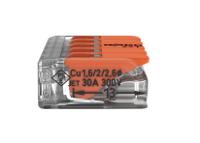 221-615 WAGO 221 Series Lever Connector, 5-Way, 41A, 20 → 10 AWG Wire, Cage Clamp Termination