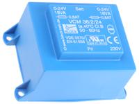 vcm-36224 Block 24V ac 2 Output Through Hole PCB Transformer, 36VA