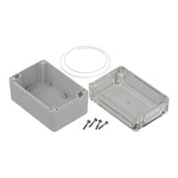 206-9101 RS PRO Light Grey ABS, Polycarbonate Enclosure, IP65, Transparent Lid, 120 x 80 x 75.2mm