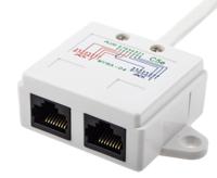 443-9165 RS PRO 2-Port RJ45 T-Adapter, Cat5e, Unshielded