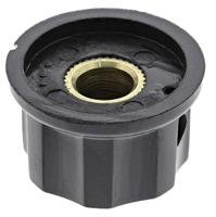 pkes70b14 TE Connectivity 21.7mm Black Potentiometer Knob for 6.35mm Shaft, PKES70B1/4