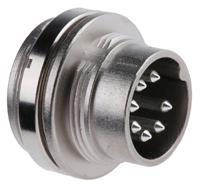 t3486000 Amphenol Industrial, C 091 A 7 Pole M16 Din Plug, DIN 45329, 4A, 100 V IP40, Screw Lock, Male, Panel Mount