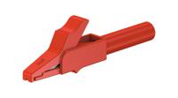 240157-22 Staubli Crocodile Clip Crocodile Clip Connection, Brass Contact, 15A, Red