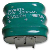 55620303059 Varta 3.6V Button Rechargeable Battery, 210mAh