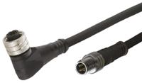 1200060056 Brad from Molex Female 4 way M12 to Male 4 way M12 Sensor Actuator Cable, 1 m
