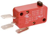 10051001 Marquardt Plunger Micro Switch, Tab Terminal, 10 A @ 250 V ac, SP-CO