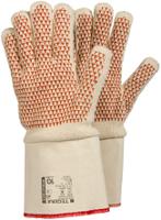 484-10 Tegera 484 White, Red Cotton Cotton Work Gloves, Size 10, Nitrile Coating