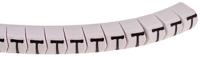 901-10378 HellermannTyton Helagrip Slide On Cable Marker, Black on White, Pre-printed "T", 1 → 3mm Cable,