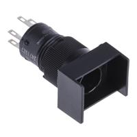 a3cj-7021 Omron Illuminated Push Button Switch, Latching, Panel Mount, 12mm Cutout, SPST, 250V ac, IP40