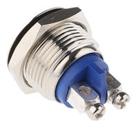 r16dfnstag EOZ Push Button Switch, Momentary, Panel Mount, 16.2mm Cutout, SPST, 48 V dc, 250V ac, IP65