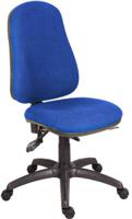 197-0399 RS PRO Blue Fabric Typist Chair, 150kg Weight Capacity
