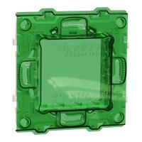 nu7002pc Schneider Electric Green, Transparent 1 Gang Frame