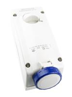 5611683 Scame Switchable IP67 Industrial Interlock Socket 2P+E, Earthing Position 6h, 16A, 250 V