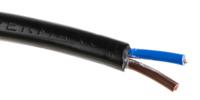 491-926 RS PRO 3182Y 0.75 mm² 2 Core Power Cable, H05VV-F, Black PVC, 100m