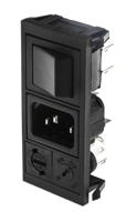 bzv03z000015 Bulgin C14 Snap-In IEC Connector Male, 10A, 250 V, Fuse Size 5 x 20mm