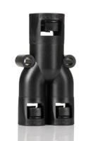 al211616y Adaptaflex Y Piece, Conduit Fitting, 16mm Nominal Size, Nylon 66, Black IP66 rating