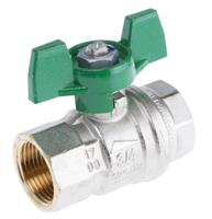 141-7724 RS PRO Brass Full Bore, 2 Way, Ball Valve, Threaded, BSPP 3/4in