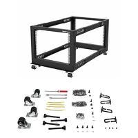 4postrack8u StarTech.com Black 8U Steel Server Rack , with 4-Post Frame