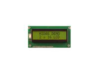 mc21605a6w-sptly33-v2 Midas MC21605A6W-SPTLY3.3-V2 Alphanumeric LCD Display, 2 Rows by 16 Characters