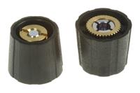 s150004-blk Sifam 15.5mm Black Potentiometer Knob for 4mm Shaft Splined, S150004-BLK