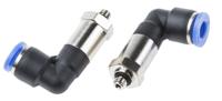 916-0760 RS PRO Elbow Threaded Adaptor, M5 Male to Push In 6 mm, Threaded-to-Tube Connection Style