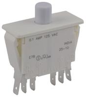 e78-40a ZF Door Micro Switch, Button, DPDT 100 mA @ 125 V ac, -40 → +85°C