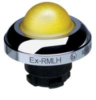 ex-rmlhgb Schmersal EX-RMLH Series Yellow Illuminated Momentary Push Button Head, 22.3mm Cutout, IECEx