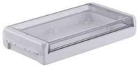 96025245-b-221304-pc-v0-g-7035 Bopla Bocube Series Light Grey Polycarbonate V0 Enclosure, IP66, IP68, IK07, Transparent Lid, 231 x 125 x 40mm