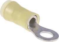 130171 TE Connectivity, PIDG Insulated Ring Terminal, M5 Stud Size, 2.6mm² to 6.6mm² Wire Size, Yellow
