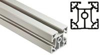 xcbl-2x44-t3 FlexLink Silver Aluminium Profile Strut, 44 x 44 mm, 11mm Groove, 2000mm Length, Series XC