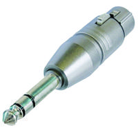 na3fp Neutrik AV Adapter, Male 1/4 in Stereo to Female XLR