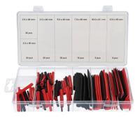 as-ks-127 NEMIQ Heat Shrink Tubing Kit, Black/Red 40, 80, 85mm Sleeve Dia. 2:1 Ratio, AS Series
